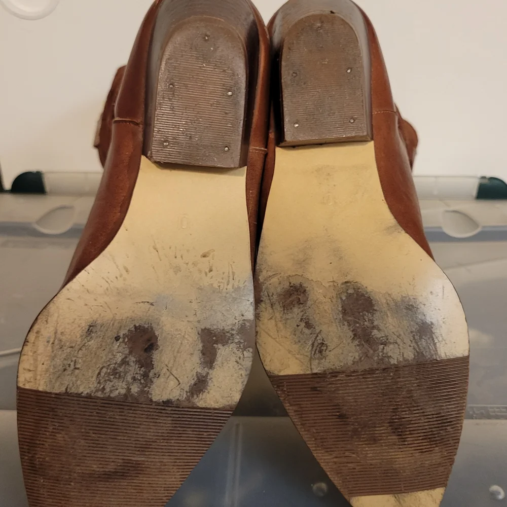 Pazzo Brown Western Leather Boots Size 10 Cowboy Style Pull Distressed Leather - Picture 9 of 9